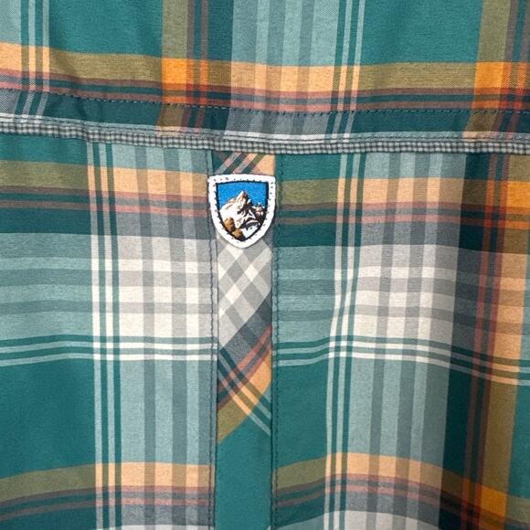 Kuhl Green and Orange Casual Button Down Shirt - Picture 10 of 11